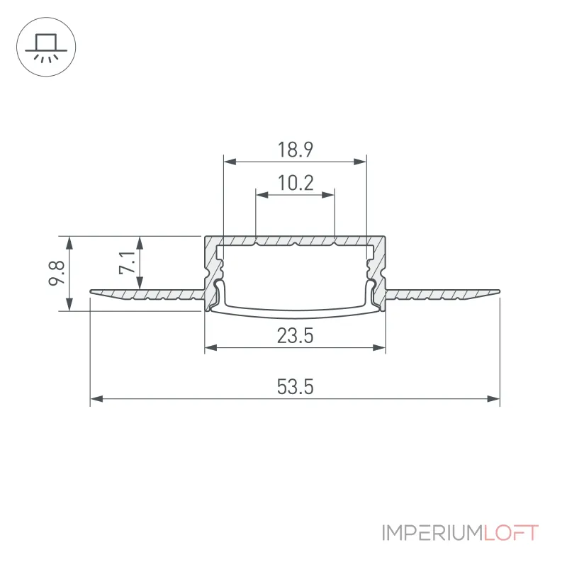 Arlight Профиль FANTOM-W20-H10-2000 ANOD 047360