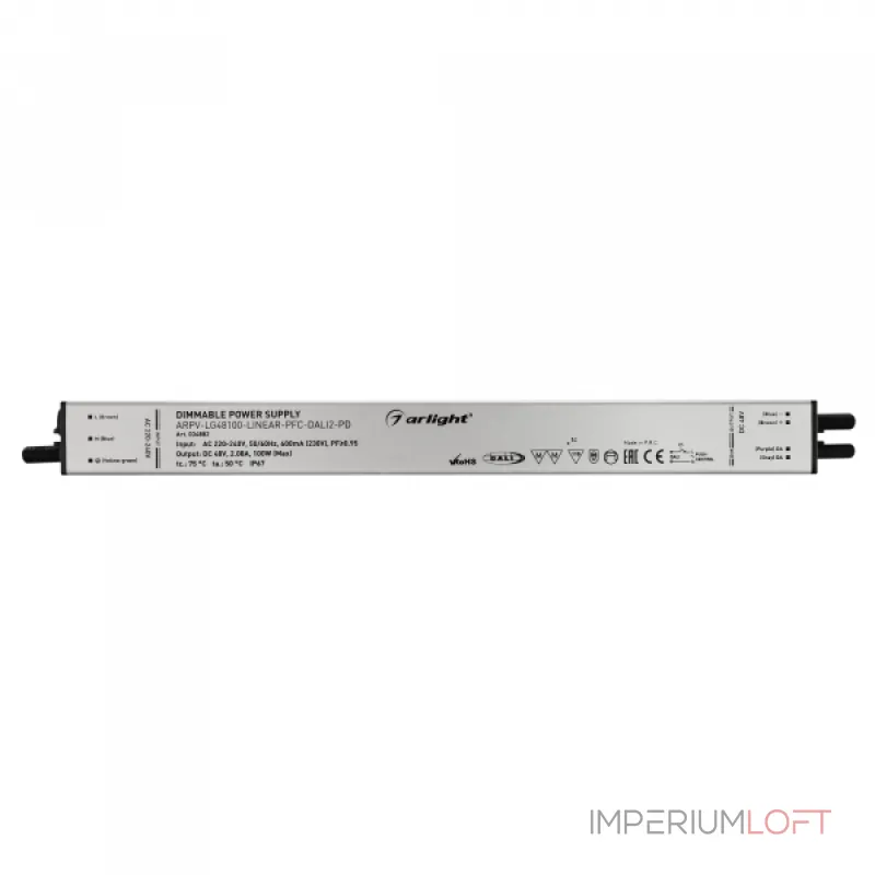 Arlight Блок питания ARPV-LG48100-LINEAR-PFC-DALI2-PD 48В 2.08A 100Вт IP67 034882