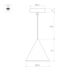 Arlight Светильник SP-MAKOTO-R350-14Вт Warm3000 BK 36 deg 230В TRIAC IP20 054160