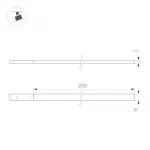 Светильник MAG-MICROCOSM-FLAT-ELASTIC-L2000-16Вт Warm3000 BK 100 deg 24В Arlight IP20 043250