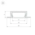 Arlight Профиль MIC-FS-2000 ANOD Алюминий 038688