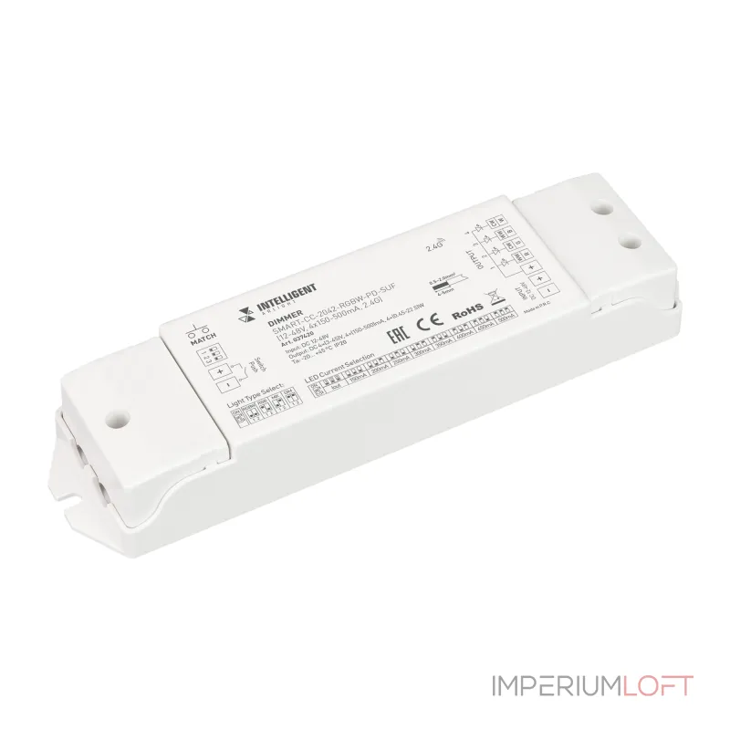 Arlight INTELLIGENT ARLIGHT Диммер SMART-CC-2042-RGBW-PD-SUF 12-48В 4x150-500mA 2.4G IARL IP20 037420 Arlight INTELLIGENT ARLIGHT Диммер SMART-CC-2042-RGBW-PD-SUF 12-48В 4x150-500mA 2.4G IARL IP20 037420