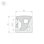 Силиконовый профиль WPH-FLEX-1616-SIDE-S11-20м WHITE Arlight Силикон 041093(1)