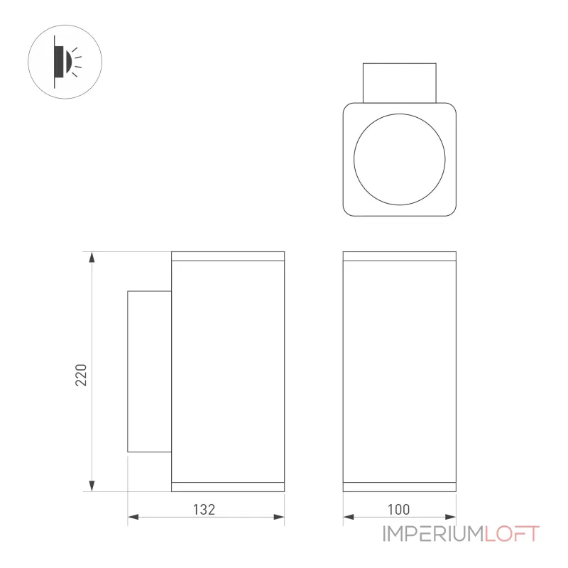 Светильник LGD-EVO-WALL-TWIN-S100x100-2x12Вт Warm3000 GR 44 deg 230В Arlight IP54 046195 Светильник LGD-EVO-WALL-TWIN-S100x100-2x12Вт Warm3000 GR 44 deg 230В Arlight IP54 046195