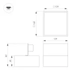Arlight Светильник DL-GRIGLIATO-S140x140-18Вт Warm3000 WH 100 deg 230 IP40 045696