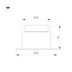 Arlight Светильник MS-GLORY-BUILT-R54-5Вт Warm3000 NI 60 deg 230В IP54 047291