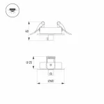 Чаша потолочная встраиваемая SPX-CANOPY-R60-C6.5 WH Arlight Металл 046007