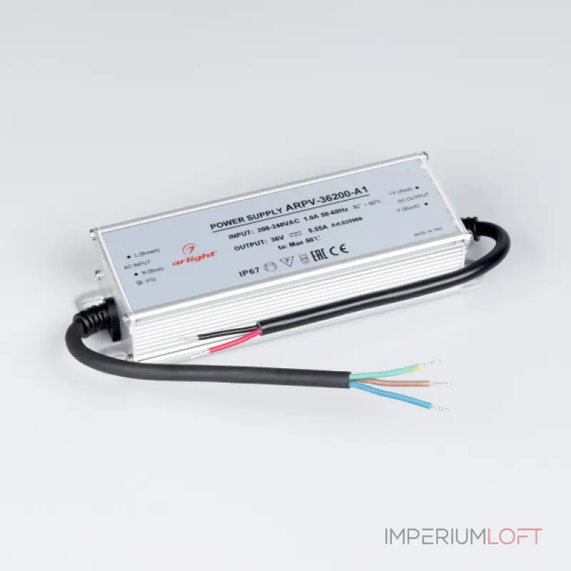 Arlight Блок питания ARPV-36200-A1 36В 5.55A 200Вт IP67 035966