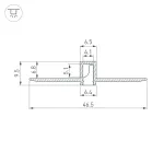 Профиль LINIA7-FANTOM-2000 ANOD Arlight Алюминий 052377