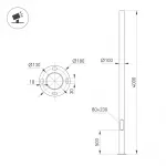 Arlight Опора фланцевая OXOR-OK1-D100-L4000 BK Алюминий 051191