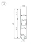Arlight Профиль PLINTUS-FANTOM-L-2000 BLACK Алюминий 041213