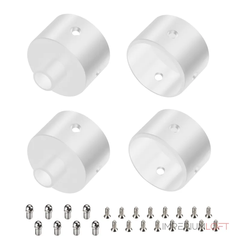 Arlight Заглушка WPH-FLEX-D22-360deg WHITE ALU с отверстием Металл 049941