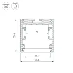 Arlight Профиль SL-ARC-3535-LINE-2500 SILVER Алюминий 025516
