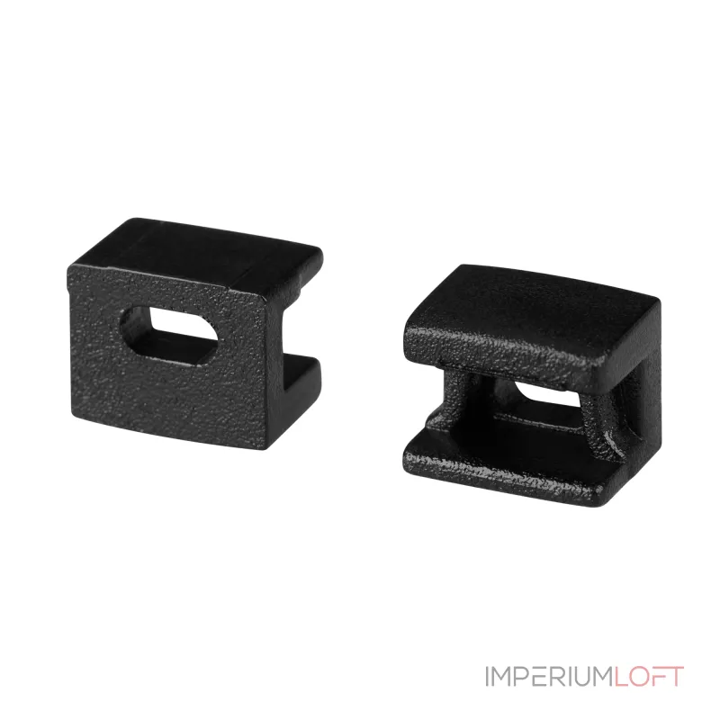 Arlight Заглушка PLINTUS-FANTOM-BENT BLACK с отверстием 043905