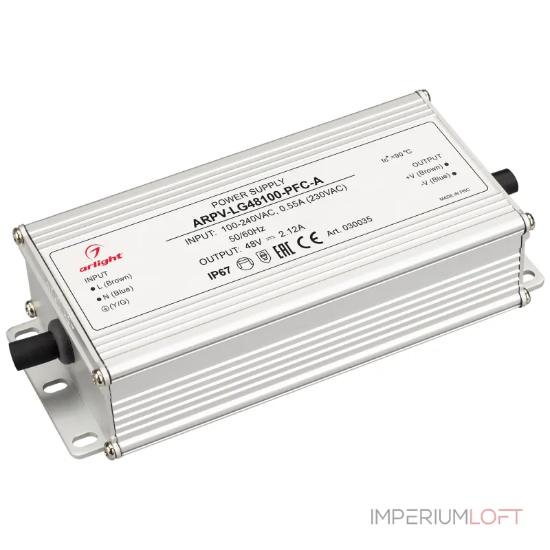 Arlight Блок питания ARPV-LG48100-PFC-A 48В 2.12A 100Вт IP67 030035 Arlight Блок питания ARPV-LG48100-PFC-A 48В 2.12A 100Вт IP67 030035