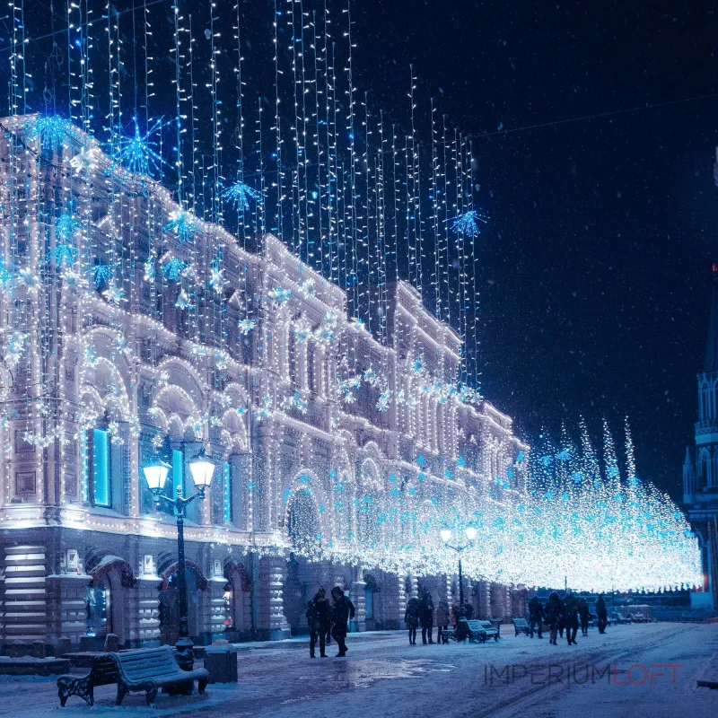 Arlight Светодиодная гирлянда ARD-STRING-CLASSIC-10000-CLEAR-100LED-STD BLUE 230В 7Вт Ardecoled IP65 025787