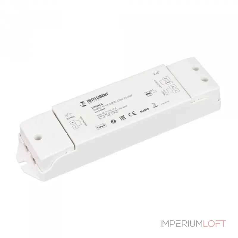 Arlight INTELLIGENT ARLIGHT Диммер SMART-PWM-102-72-CDW-PD-SUF 12-36В 2x5A ZB 2.4G IARL IP20 037341 Arlight INTELLIGENT ARLIGHT Диммер SMART-PWM-102-72-CDW-PD-SUF 12-36В 2x5A ZB 2.4G IARL IP20 037341