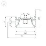 Arlight Профиль FOLED-50-WALL-2000 Алюминий 035771