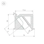 Arlight Профиль SL-BEVEL-H10-F14-2000 ANOD СHAMPAGNE Алюминий 038200
