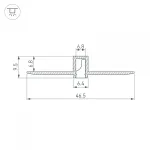 Профиль LINIA7-FANTOM-2000 ANOD Arlight Алюминий 052377