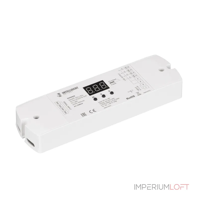 INTELLIGENT ARLIGHT Диммер SMART-DALI-204-72-SH-DT6/DT8-SUF 12-48В 4x150-500mA IARL IP20 038543