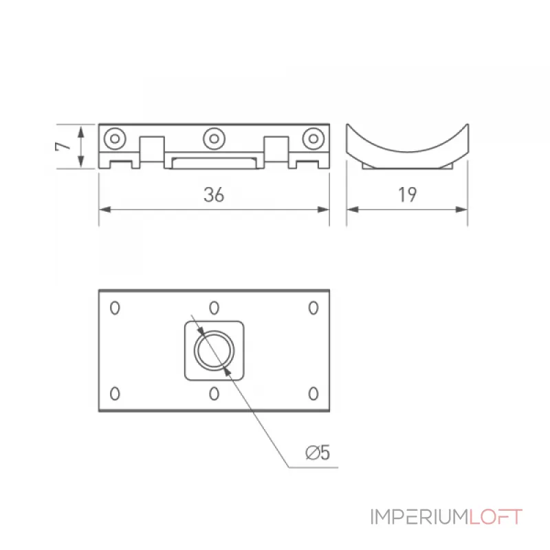 Arlight Крепление MOONLIGHT-HR-CEILING-CLIP-D25 037473