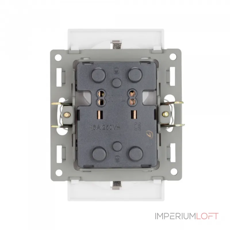 Механизм электрической розетки SCT-MEUD-PL-WH 250В 16A Arlight 043764 Механизм электрической розетки SCT-MEUD-PL-WH 250В 16A Arlight 043764
