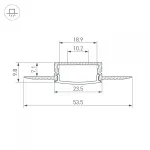 Arlight Профиль FANTOM-W20-H10-2000 ANOD 047360