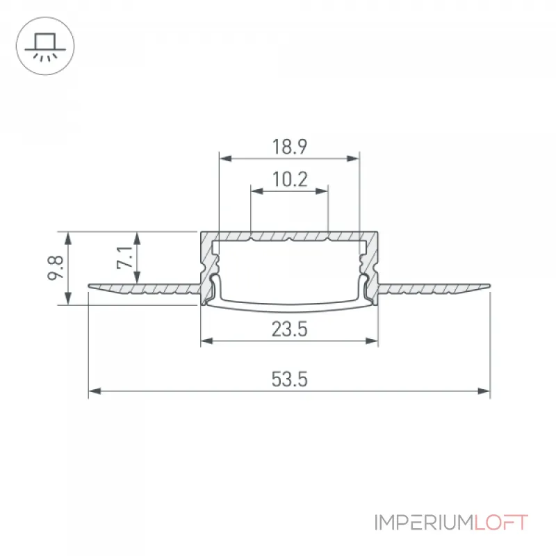 Arlight Профиль FANTOM-W20-H10-2000 ANOD 047360