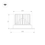Arlight Светильник MS-ATLAS-TRIMLESS-R50-8Вт Warm3000 BK 32deg 230В IP20 031882(1)