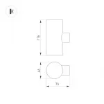 Arlight Светильник LGD-RAY-WALL-TWIN-R46-2x3Вт Warm3000 GR 24 deg 230В IP65 033306(1)