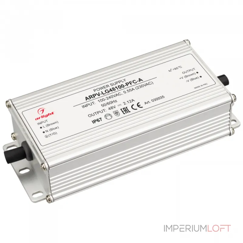 Arlight Блок питания ARPV-LG48100-PFC-A 48В 2.12A 100Вт IP67 030035 Arlight Блок питания ARPV-LG48100-PFC-A 48В 2.12A 100Вт IP67 030035