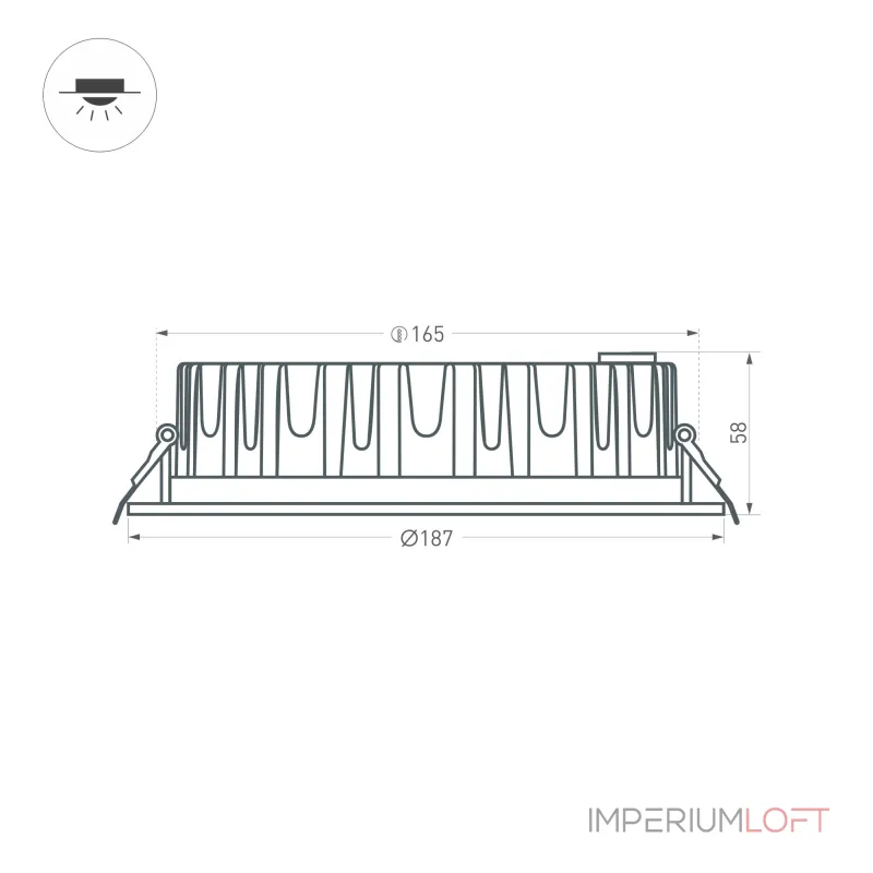 Светильник MS-MIST-BUILT-R187-21Вт Warm3000 WH 110 deg 230В Arlight IP54 041612 Светильник MS-MIST-BUILT-R187-21Вт Warm3000 WH 110 deg 230В Arlight IP54 041612