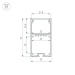 Профиль LINE-S-3667-2000 BLACK Arlight Алюминий 042901