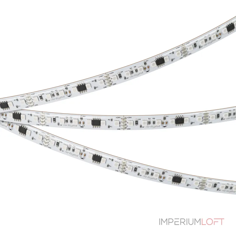 Arlight Лента герметичная SPI-SE-A120-10mm 24В RGB-PX6-BPT 23 В/м IP65 2835 5м 049451