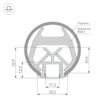 Arlight Профиль KLUS-POR-F-1000 ANOD Алюминий 019181(1)