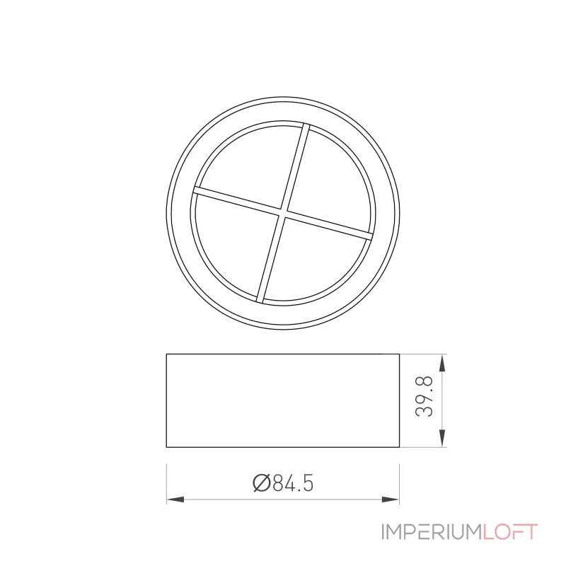Решетка антибликовая LGD-ANTIGLARE-GRILLE-R85 WH Arlight Металл 046756