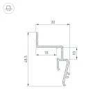 Arlight Профиль STRETCH-SHADOW-2000 WHITE A2-CONTOUR-PRO Алюминий 042559