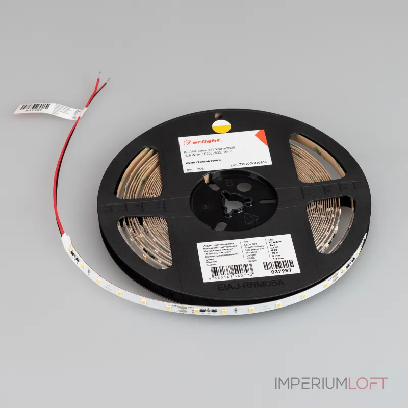 Arlight Лента IC-A60-8mm 24В Warm3000 4.8 В/м IP20 2835 10м стабилизированная 037957