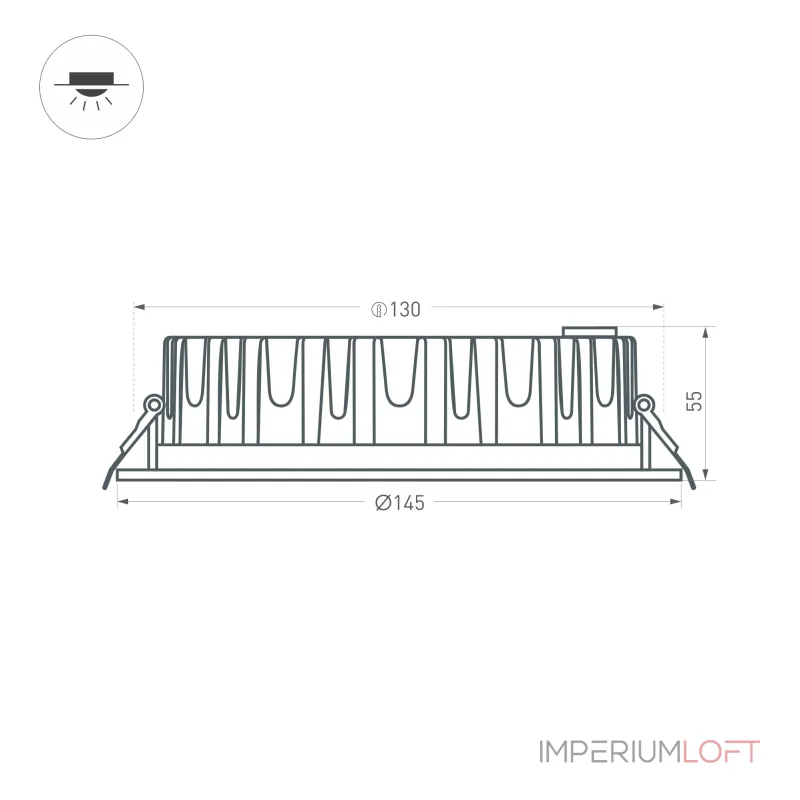 Светильник MS-MIST-BUILT-R145-15Вт Warm3000 WH 110 deg 230В Arlight IP54 041613 Светильник MS-MIST-BUILT-R145-15Вт Warm3000 WH 110 deg 230В Arlight IP54 041613