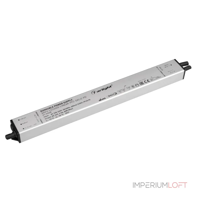 Arlight Блок питания ARPV-LG24060-LINEAR-PFC-DALI2-PD 24В 2.5A 60Вт IP67 033428 Arlight Блок питания ARPV-LG24060-LINEAR-PFC-DALI2-PD 24В 2.5A 60Вт IP67 033428