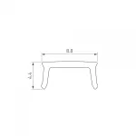 Экран PLINTUS-H54-2000 Opal Arlight 045438