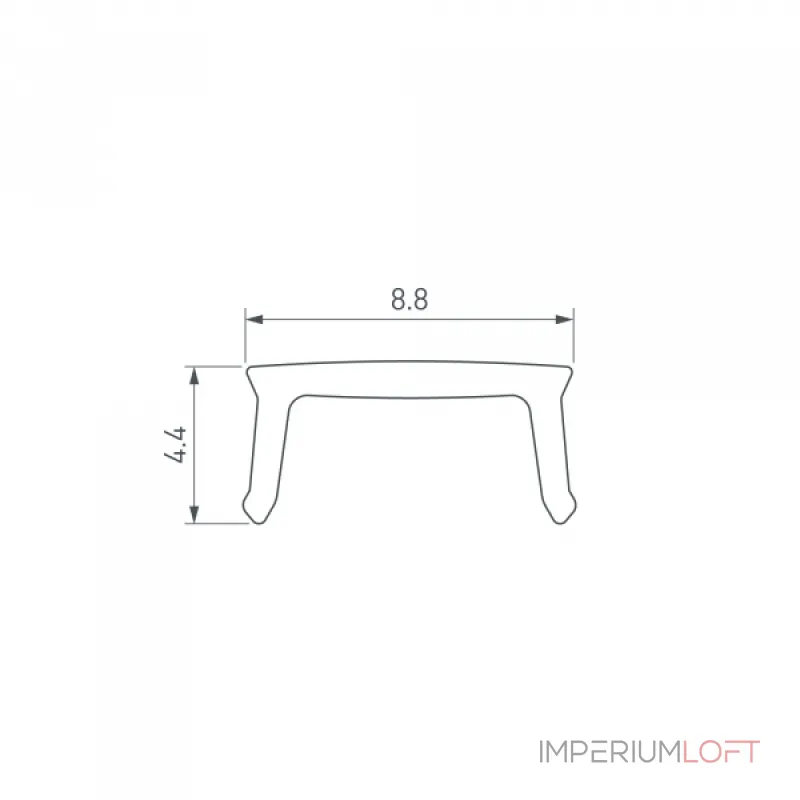 Экран PLINTUS-H54-2000 Opal Arlight 045438