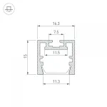 Профиль PDS-ZM-PLUS-2000 ANOD Arlight Алюминий 035020