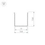 Arlight Профиль гибкий ARL-MOONLIGHT-1213-2x500 ANOD Алюминий 029419
