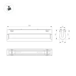 Светильник MAG-VIBE-FLAT-TURN-L305-12Вт Day4000 BK 110 deg 48В TUYA Zigbee Arlight IP20 044187