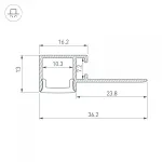 Профиль FANTOM-BENT-W12-TOP-EDGE-2000 ANOD Arlight Алюминий 040328(1)