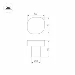 Arlight Светильник LGD-SWAMP-BOLL-H100-7Вт Warm3000 GR 93 deg 230В IP65 030002