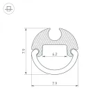 Arlight Профиль ARH-ROUND-D8-2000 ANOD Алюминий 036325