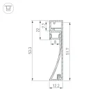 Профиль PLINTUS-H54-2000 BLACK Arlight Алюминий 045433